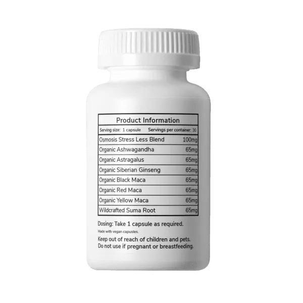 Osmosis Stress Less Magic Mushroom Capsules 100mg - Image 2