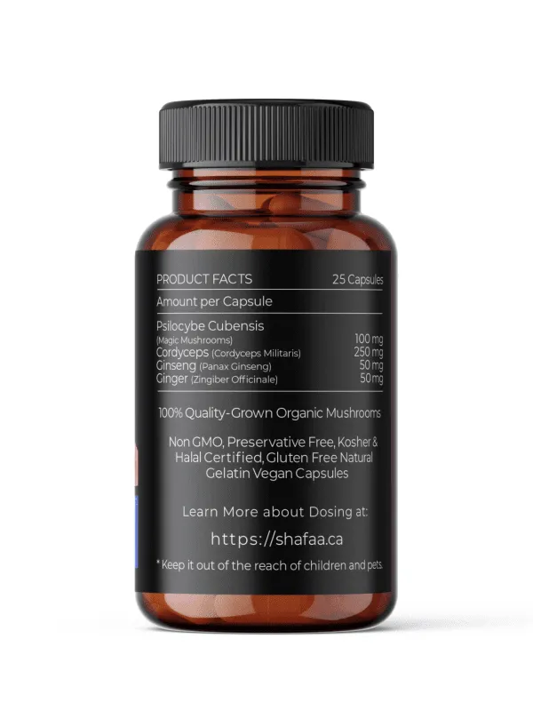 SHAFAA Energy Microdose Mushroom Capsules - Image 2