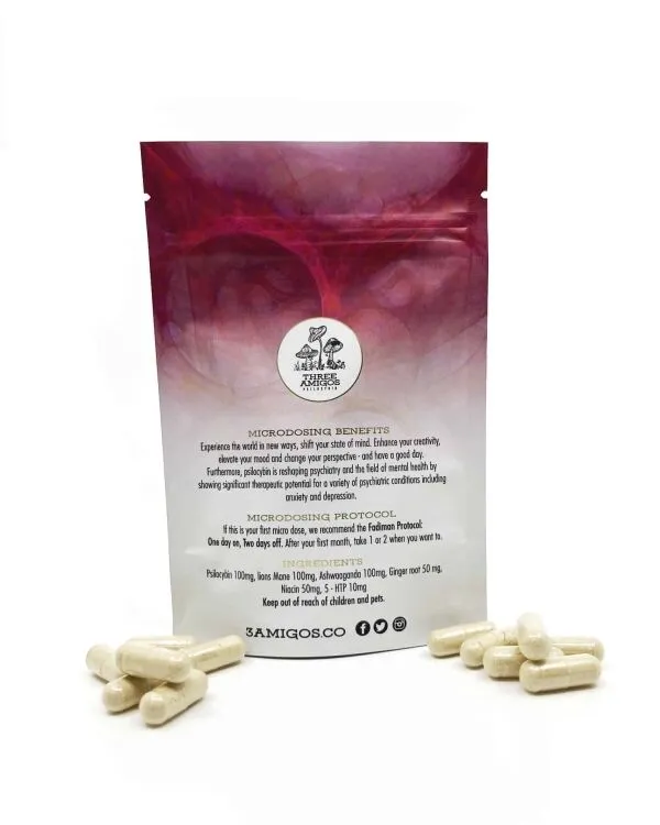 Serenity Magic Mushroom: 100mg Capsules for Anxiety Relief - Image 2